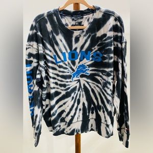 Tommy Hilfiger NFL Lions tie dye long sleeve crew neck Sweatshirt XXL